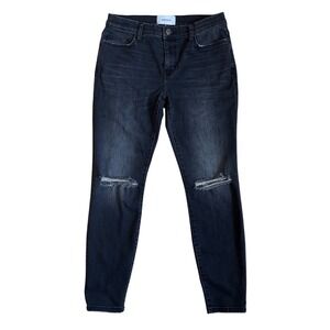 Current Elliott The Stiletto Skinny Jeans 28 Two Year Destroy Grey Distressed